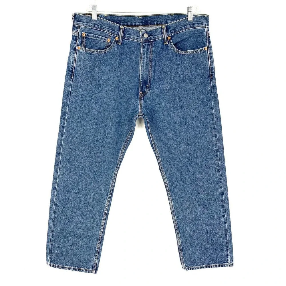 Levi’s 505 Relaxed Fit Tapered Leg Jeans Size 38x30 Medium Wash High Rise Cotton